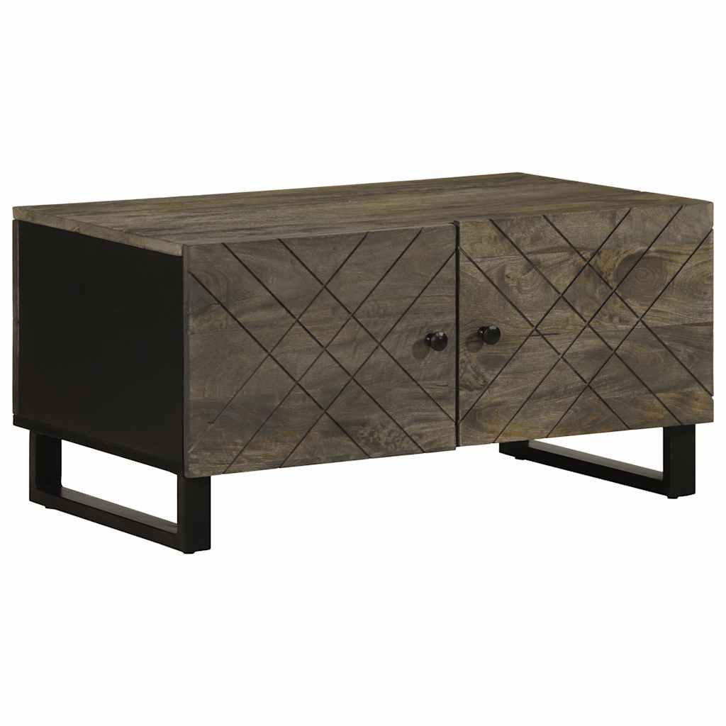 Sofabord 80×50×40 cm i massivt mangotræ - sort Sofabord 80×50×40 cm i massivt mangotræ - sort