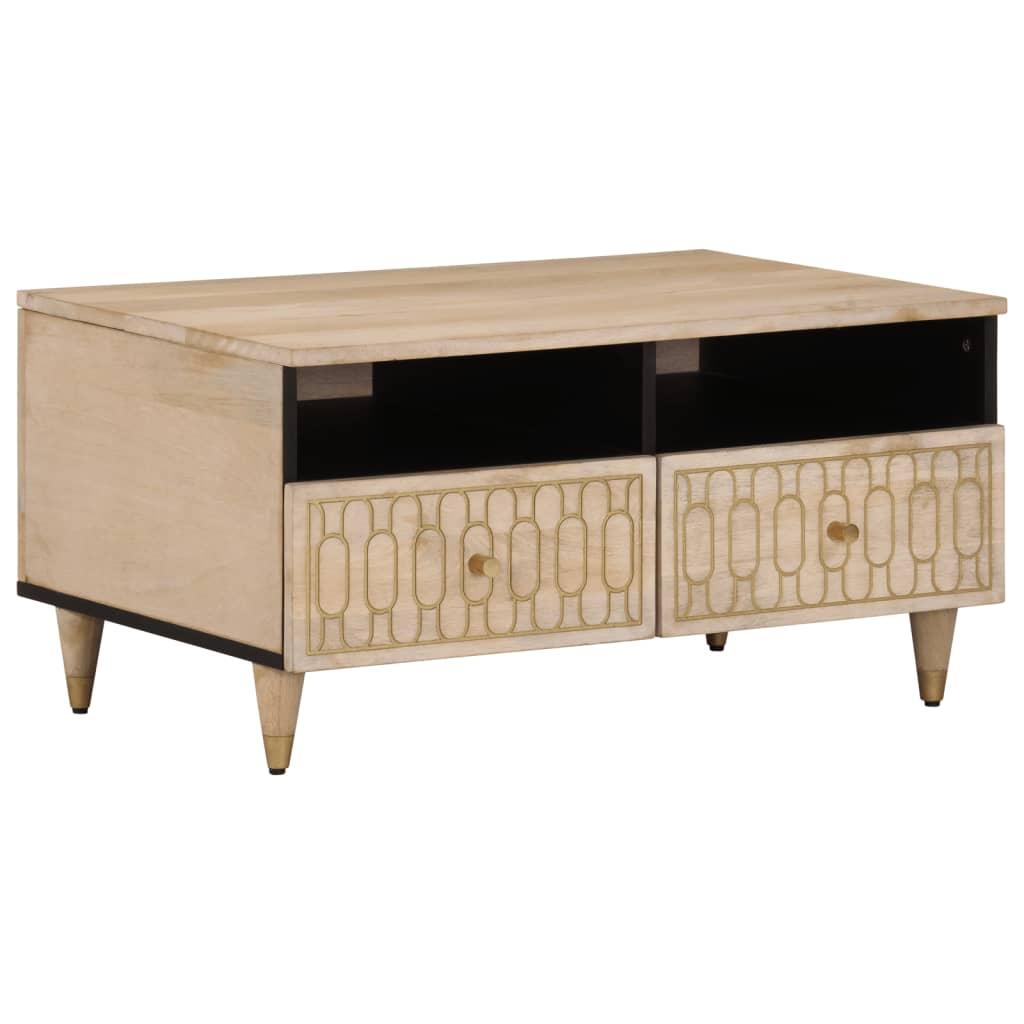 Sofabord i massivt mangotræ 80 × 54 × 40 cm - med opbevaring Sofabord i massivt mangotræ 80 × 54 × 40 cm - med opbevaring