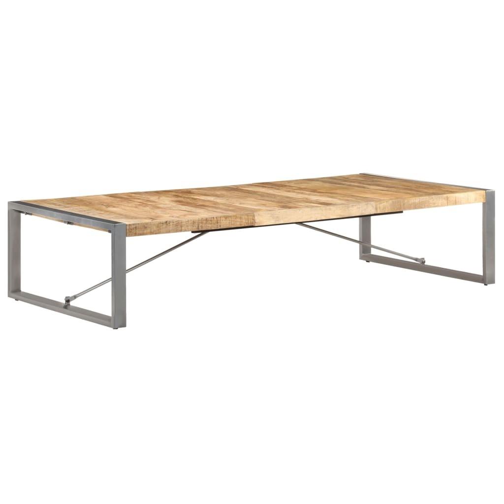 Sofabord i ru mangotræ med stålben - 180 × 90 × 40 cm Sofabord i ru mangotræ med stålben - 180 × 90 × 40 cm