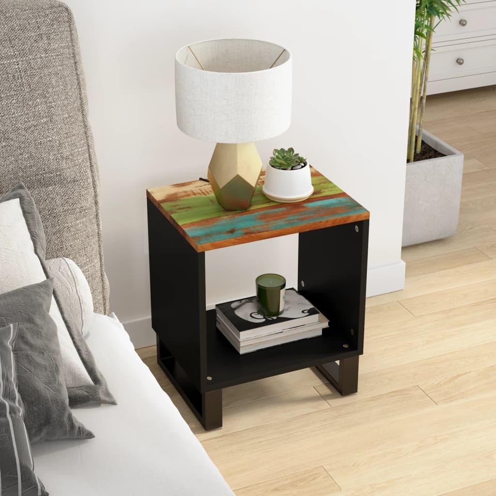 Sofabord med opbevaring 40 x 31 x 46 cm i massivt genbrugstræ Sofabord med opbevaring 40 x 31 x 46 cm i massivt genbrugstræ