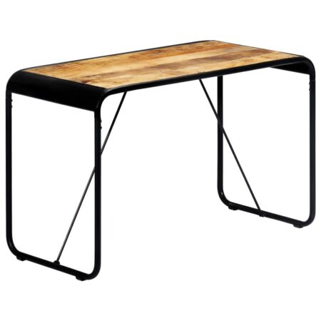 Spisebord 118 × 60 × 76 cm i massivt ru mangotræ - industrielt design