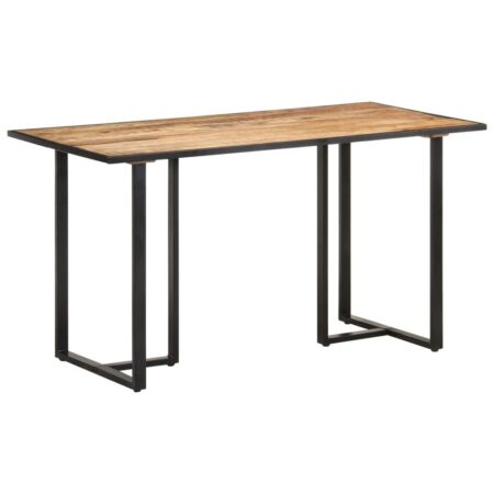 Spisebord 140 cm i ru mangotræ - industrielt design