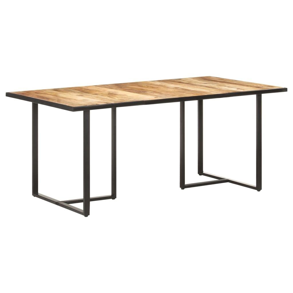 Spisebord 180 cm i ru mangotræ med jernben Spisebord 180 cm i ru mangotræ med jernben