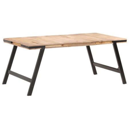 Spisebord 180 × 90 × 76 cm i massivt mangotræ - naturlig finish