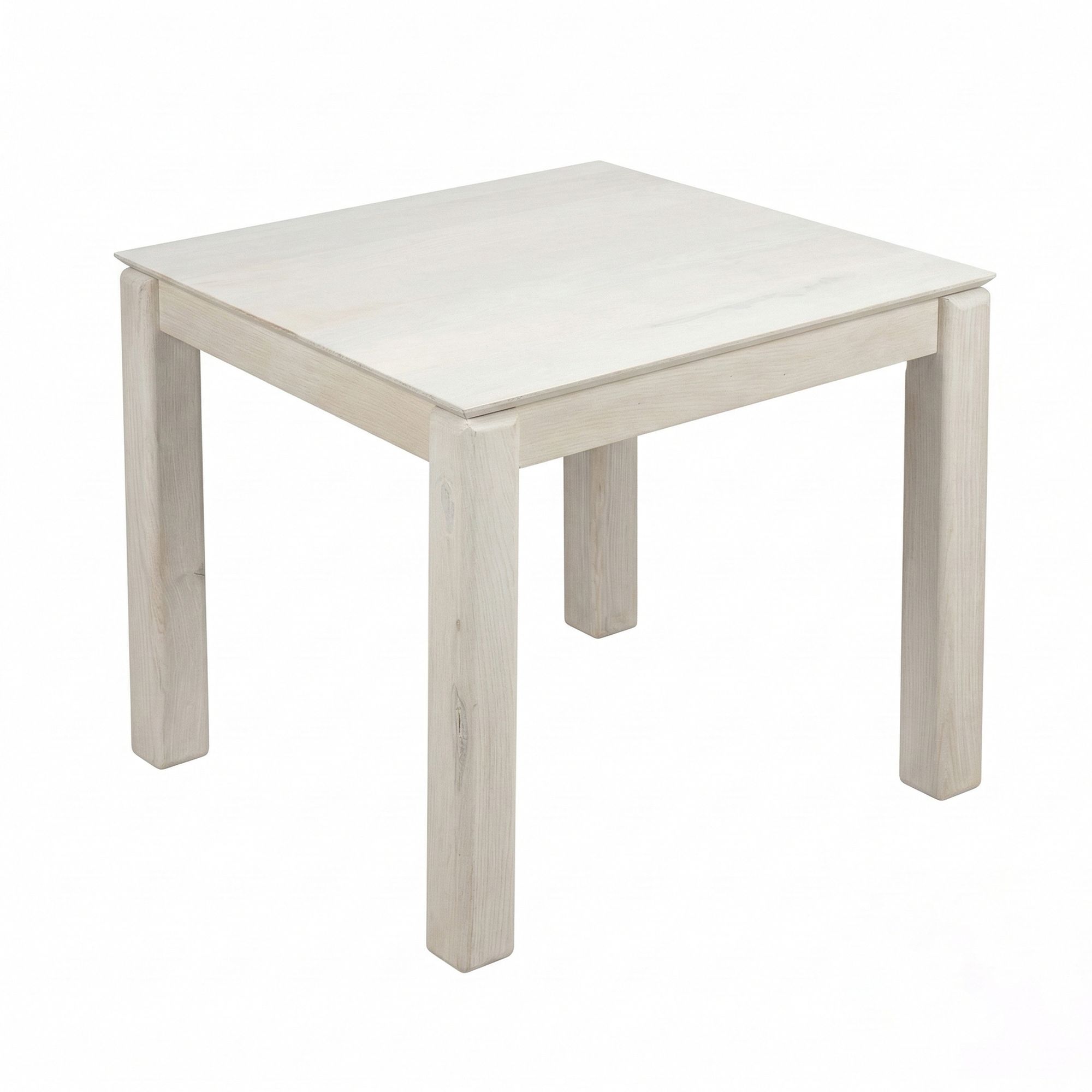 Spisebord 80x80 cm i Massivt Mangotræ - Kvadratisk White Wash Træbord Spisebord 80x80 cm i Massivt Mangotræ - Kvadratisk White Wash Træbord