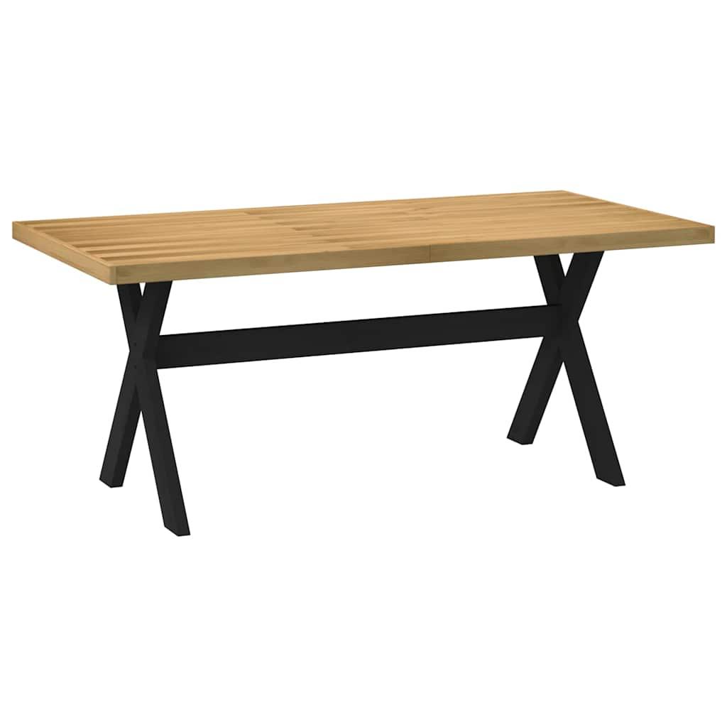 Spisebord NOAIN 180 × 90 × 75 cm - massivt fyrretræ, X-formede ben Spisebord NOAIN 180 × 90 × 75 cm - massivt fyrretræ, X-formede ben