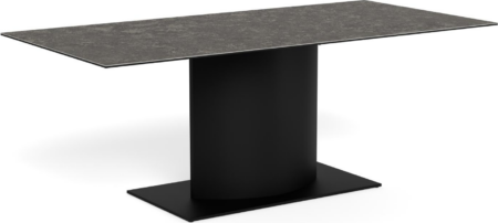 Spisebord Signature Bellora 200x100 cm sort Fairbanks-keramik mat stål 6-8 personer