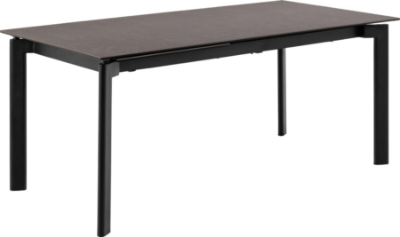 Spisebord Signature Palermo 240x90 cm H76 mat sort Fairbanks-keramik stålstel