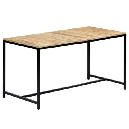 Spisebord i massivt mangotræ 140 × 70 × 75 cm - industrielt design