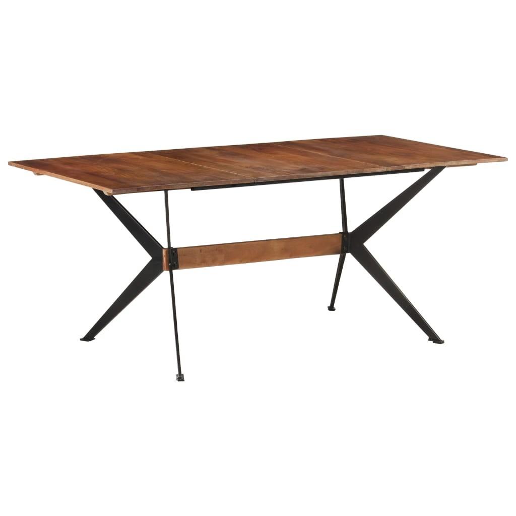 Spisebord i massivt mangotræ 180 × 90 × 76 cm - industriel stil Spisebord i massivt mangotræ 180 × 90 × 76 cm - industriel stil