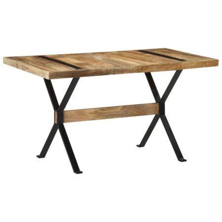 Spisebord i ru mangotræ - 140 × 70 × 76 cm, industrielt design