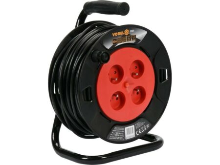 Vorel 82682 kabeltromle med 4 stik