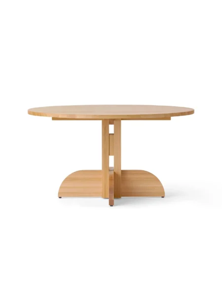 Audo Copenhagen Puffin Dining Table spisebord Oak Solid Natural Natur eg, Ø140 cm
