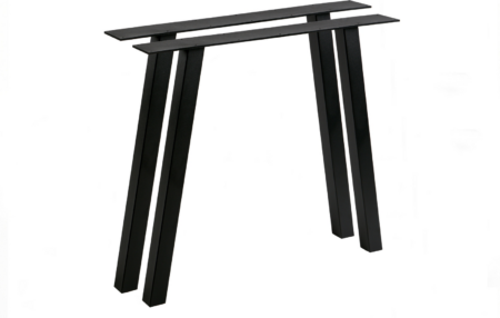 Bordben WOOOD Tablo A-Leg 72 cm sort metal understel sæt 2 dele til plankebord