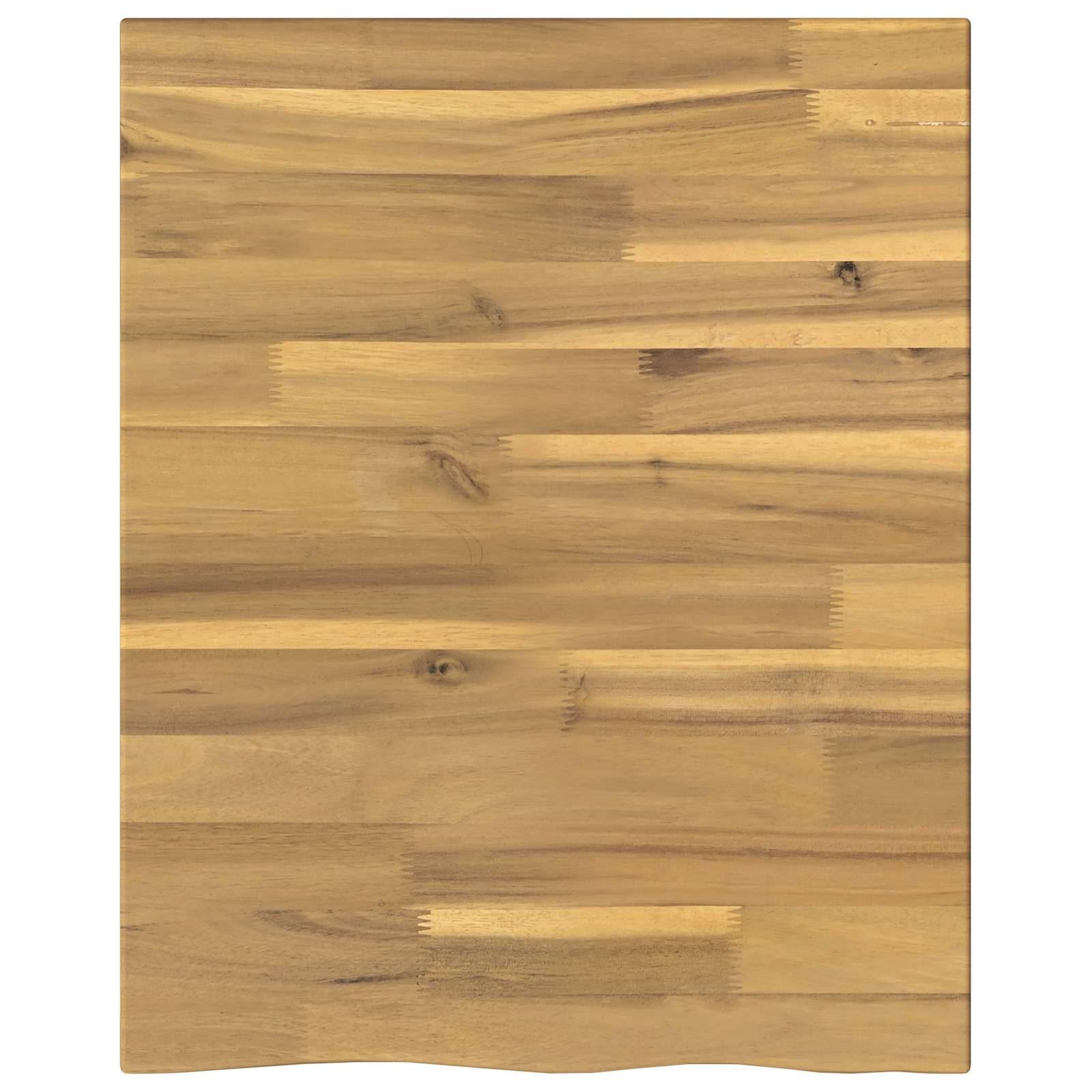 Bordplade 60 x 60 x 3,5 cm firkantet hvid i massivt akacietræ Bordplade 60 x 60 x 3,5 cm firkantet hvid i massivt akacietræ