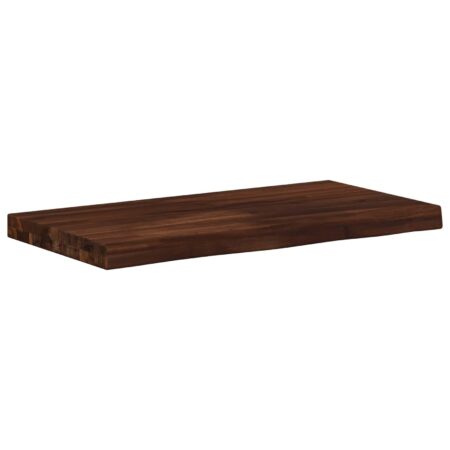 Bordplade 90 x 50 x 3,5 cm rektangulær i massivt akacietræ mørk brun