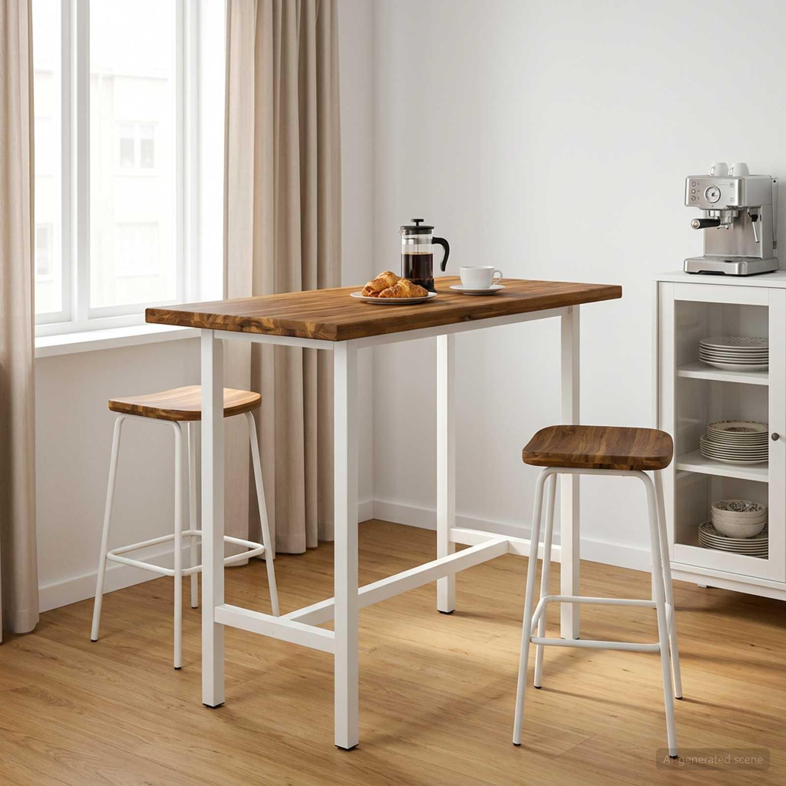 Bordplade i massivt akacietræ 100 x 50 x 3 cm rektangulær Bordplade i massivt akacietræ 100 x 50 x 3 cm rektangulær