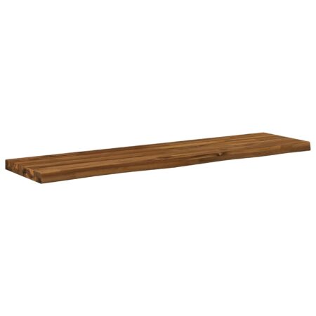 Bordplade i massivt akacietræ 90 x 50 x 3,5 cm rektangulær naturfarvet