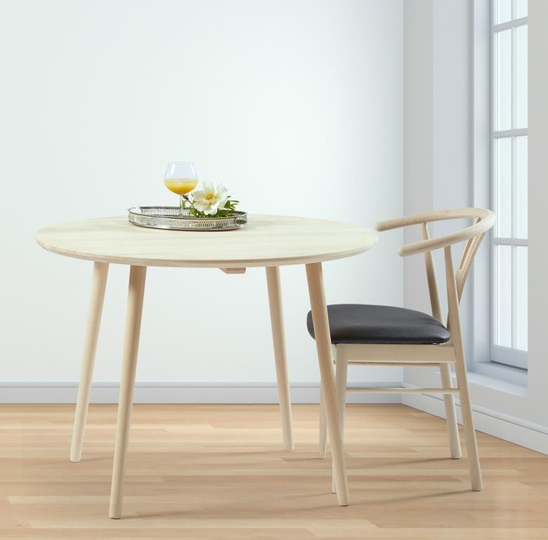 DT 100 - Rundt spisebord i massiv bøg, diameter 90 cm. Sæbebehandlet DT 100 - Rundt spisebord i massiv bøg, diameter 90 cm. Sæbebehandlet