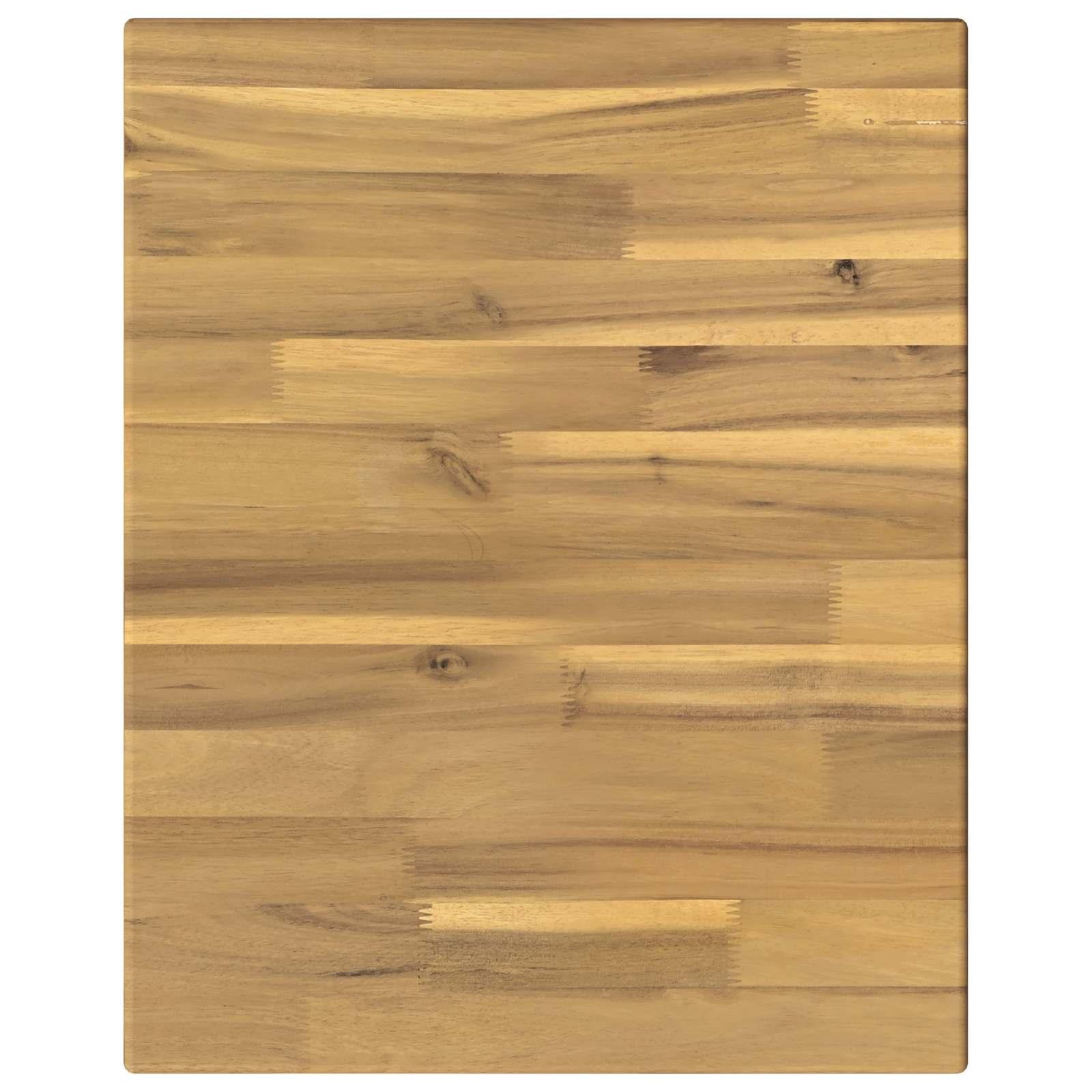 Firkantet bordplade 50 x 50 x 3,5 cm i massivt akacietræ - hvid Firkantet bordplade 50 x 50 x 3,5 cm i massivt akacietræ - hvid