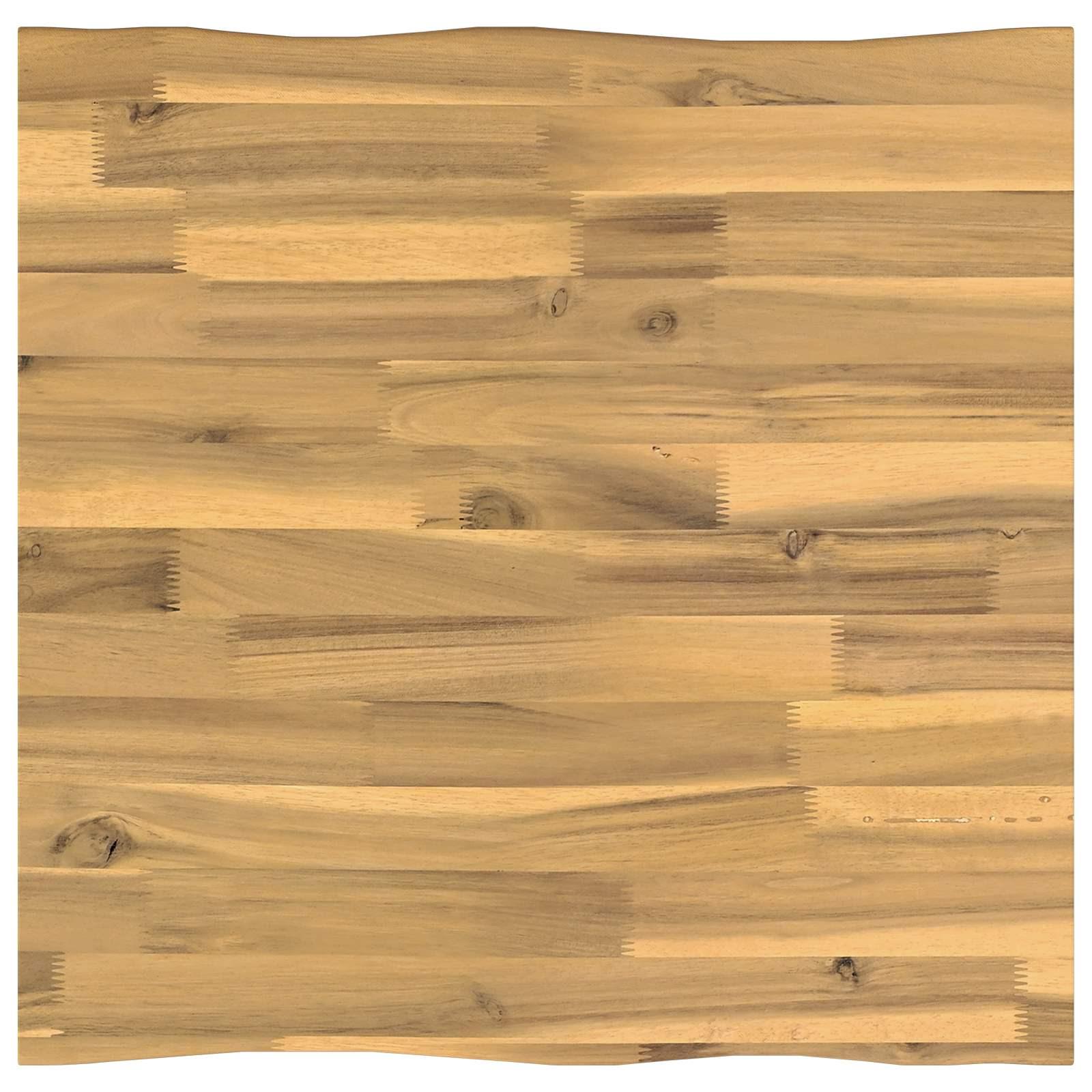 Firkantet bordplade i massivt akacietræ 60 x 60 x 3,5 cm - hvid Firkantet bordplade i massivt akacietræ 60 x 60 x 3,5 cm - hvid