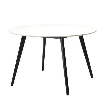 Life Rundt spisebord hvid/sort Ø120 cm OUTLET