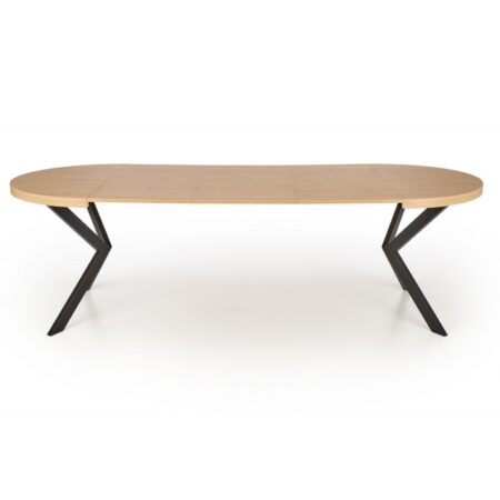 PERONI ovalt Spisebord 100cm kan udvides til 250 - Gylden eg/Sort