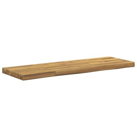 Rektangulær bordplade 90 x 50 x 3,5 cm hvid i massivt akacietræ