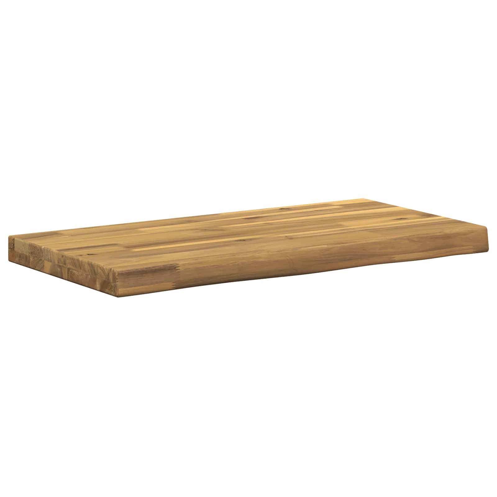 Rektangulær bordplade 90 x 50 x 3,5 cm i massivt akacietræ - Hvid Rektangulær bordplade 90 x 50 x 3,5 cm i massivt akacietræ - Hvid