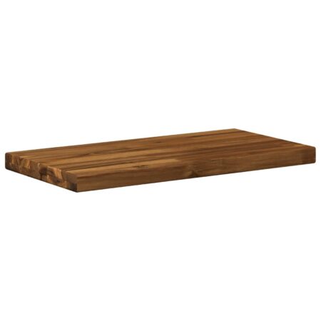 Rektangulær bordplade 90 x 50 x 3,5 cm i massivt akacietræ - naturfarvet