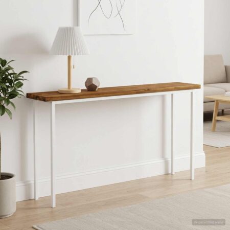 Rektangulær bordplade i massivt akacietræ 160 x 20 x 3 cm