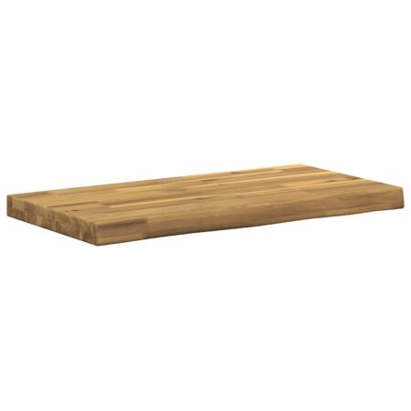 Rektangulær bordplade i massivt akacietræ 60 x 30 x 3,5 cm
