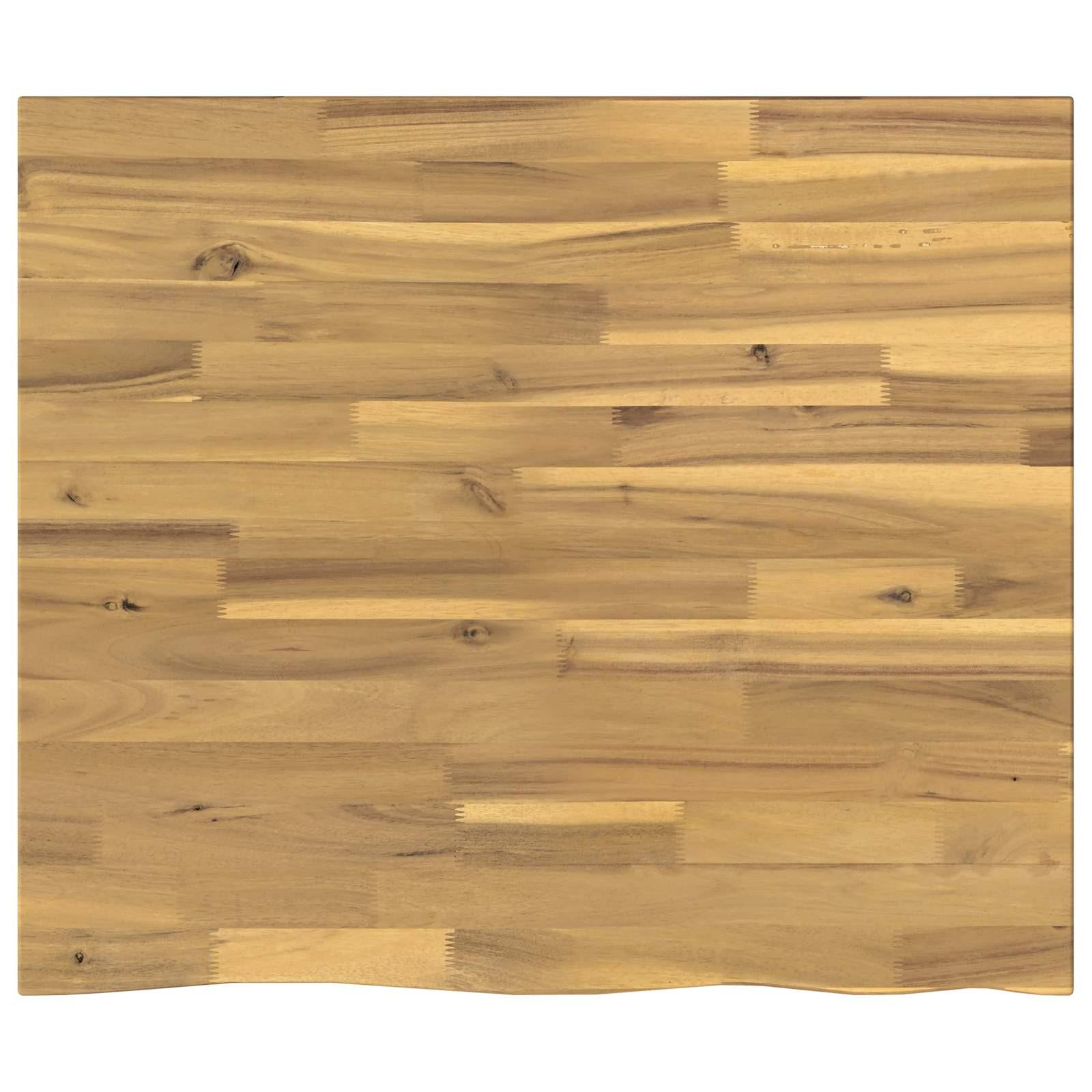 Rektangulær bordplade i massivt akacietræ 70 x 60 x 3,5 cm Rektangulær bordplade i massivt akacietræ 70 x 60 x 3,5 cm