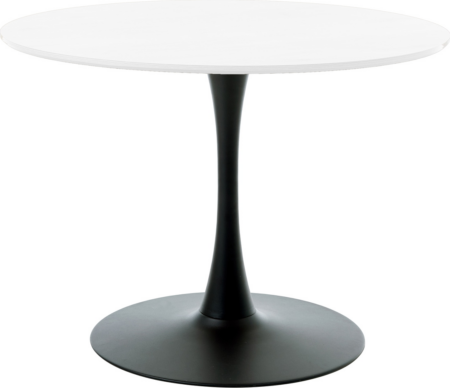 Rundt spisebord Nordique Design CESURA, sort/hvid, metal & MDF, Ø100 cm
