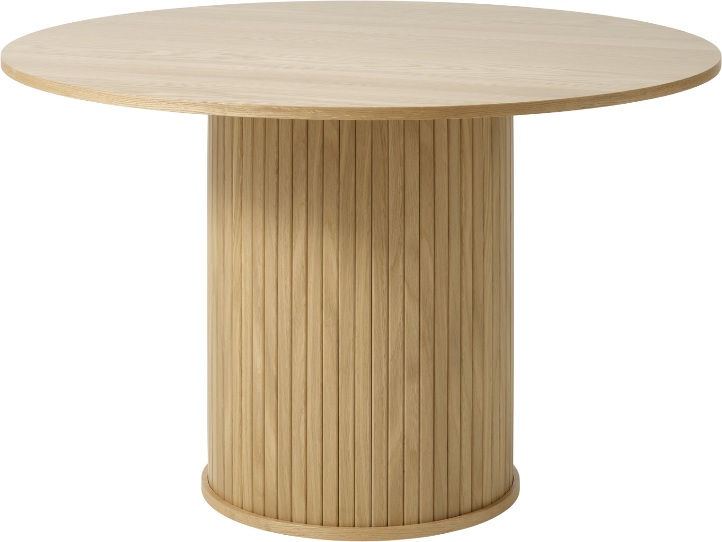 Rundt spisebord Nordique Design Nola i egetræfinér natur Ø120 x H75 cm til 4 personer Rundt spisebord Nordique Design Nola i egetræfinér natur Ø120 x H75 cm til 4 personer
