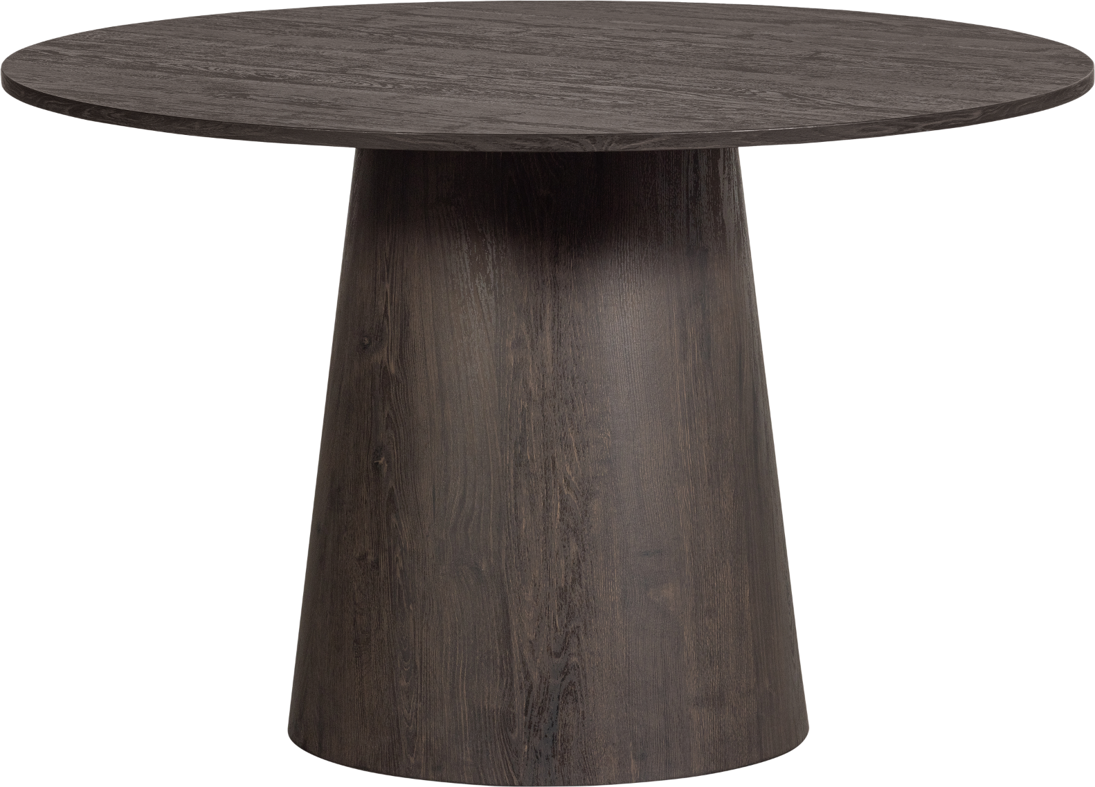 Rundt spisebord WOOOD Maan Ø120 H75 cm MDF mørkebrun Rundt spisebord WOOOD Maan Ø120 H75 cm MDF mørkebrun