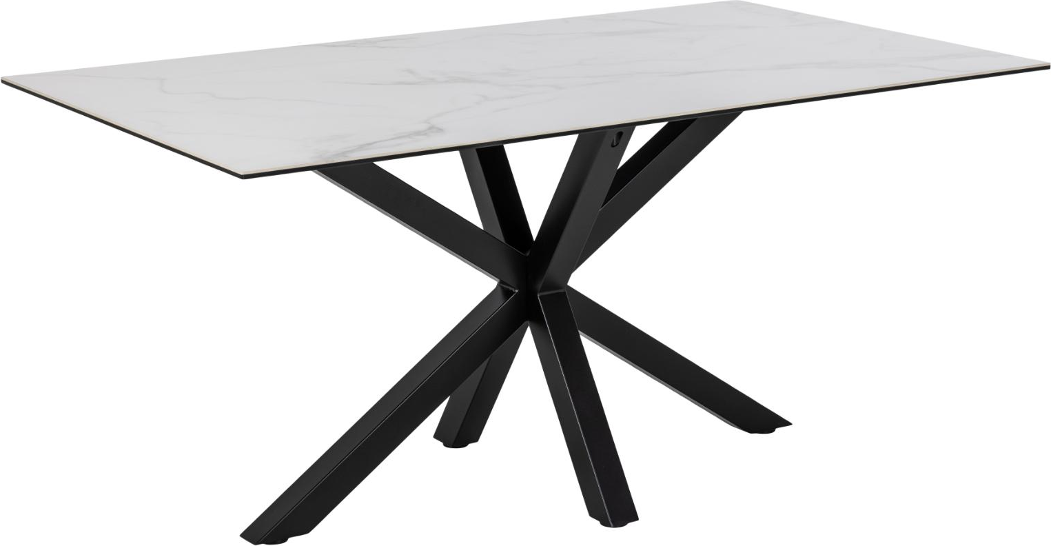 Signature Bellona spisebord i hvid ru keramik 160x90x75 cm Signature Bellona spisebord i hvid ru keramik 160x90x75 cm