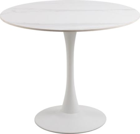 Signature Kalina rundt spisebord Ø90 cm hvid Unico ru keramik trompetfod stål