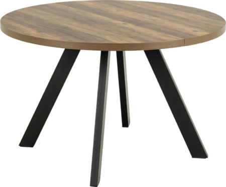 Signature Vionelle spisebord 210x120 cm egetræsfinish melamin med mat sort stålstel