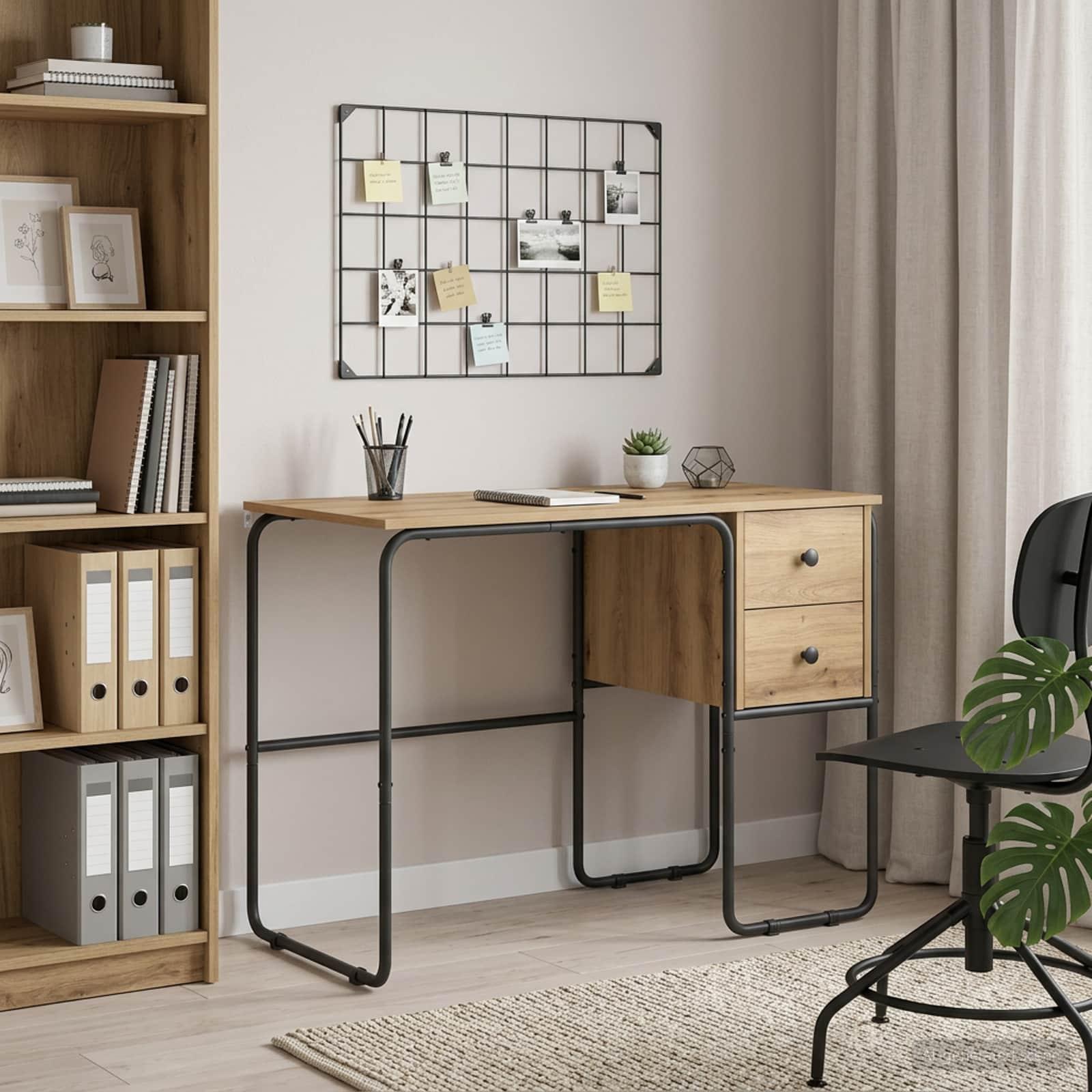 Skrivebord med opbevaring i artisan-eg 100 x 50 x 75 cm Skrivebord med opbevaring i artisan-eg 100 x 50 x 75 cm