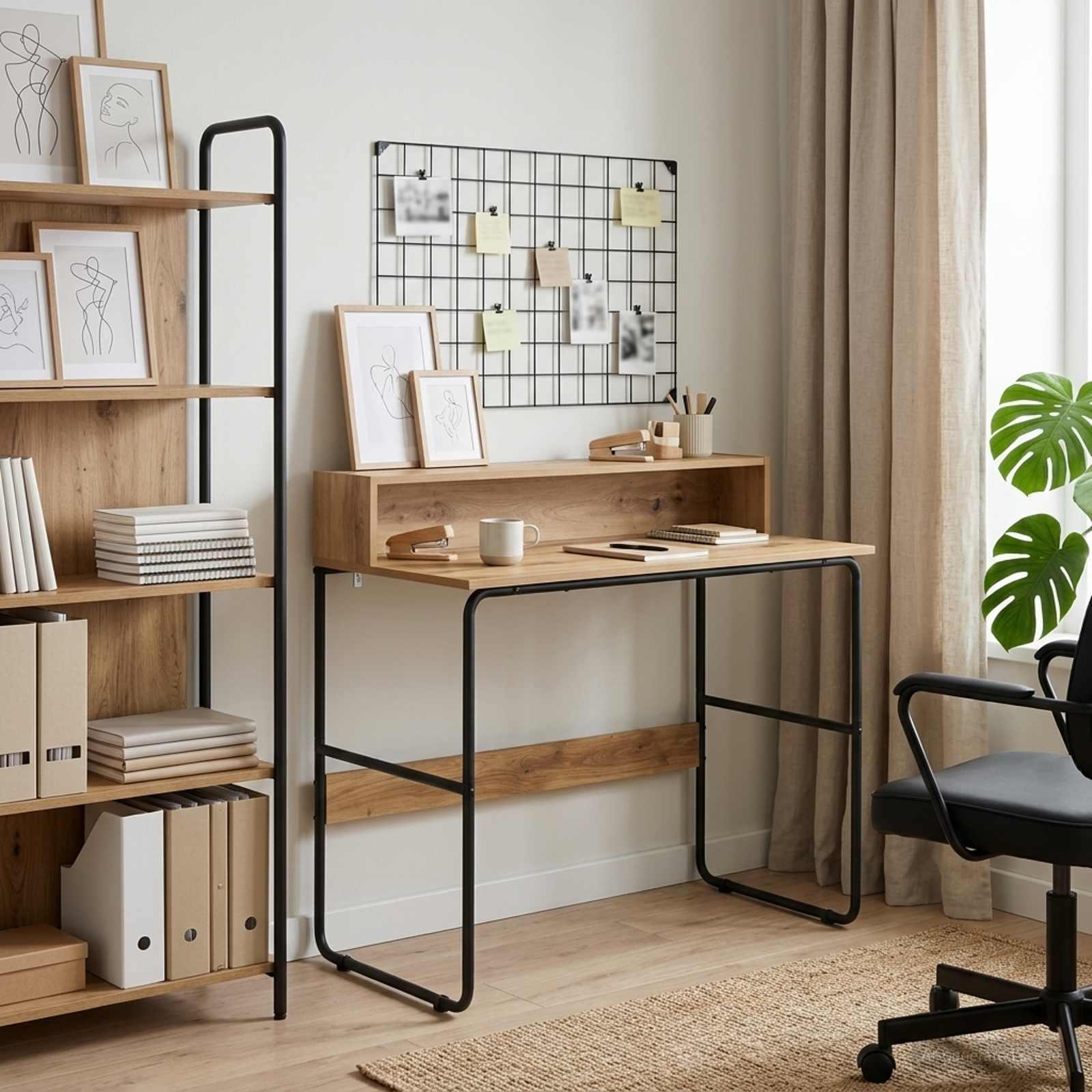 Skrivebord med opbevaring i artisan-eg 100 x 50 x 91 cm Skrivebord med opbevaring i artisan-eg 100 x 50 x 91 cm