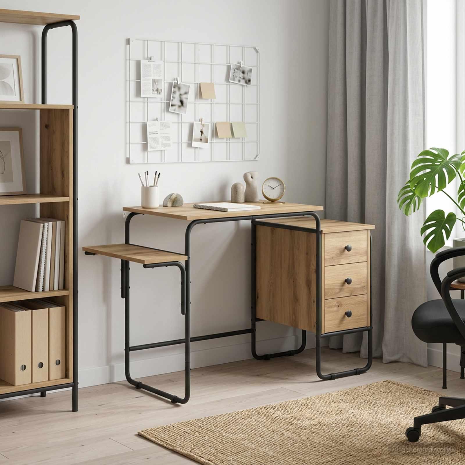 Skrivebord med opbevaring i artisan-eg 120 x 50 x 75 cm Skrivebord med opbevaring i artisan-eg 120 x 50 x 75 cm