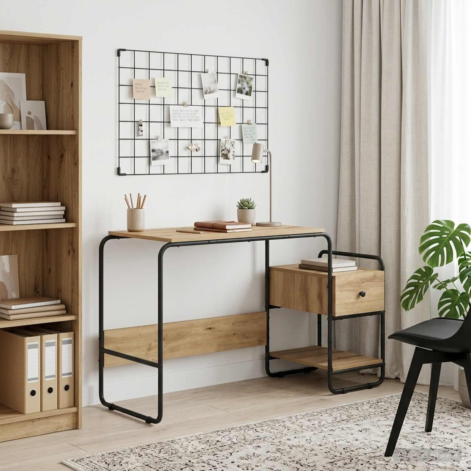 Skrivebord med opbevaring i artisan-eg 131,5 x 50 x 75,5 cm Skrivebord med opbevaring i artisan-eg 131,5 x 50 x 75,5 cm