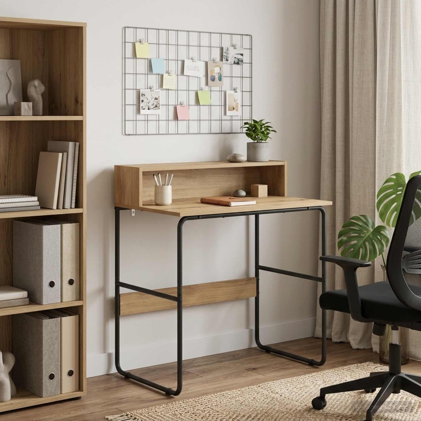 Skrivebord med opbevaring i artisan-eg 80 x 50 x 91 cm Skrivebord med opbevaring i artisan-eg 80 x 50 x 91 cm