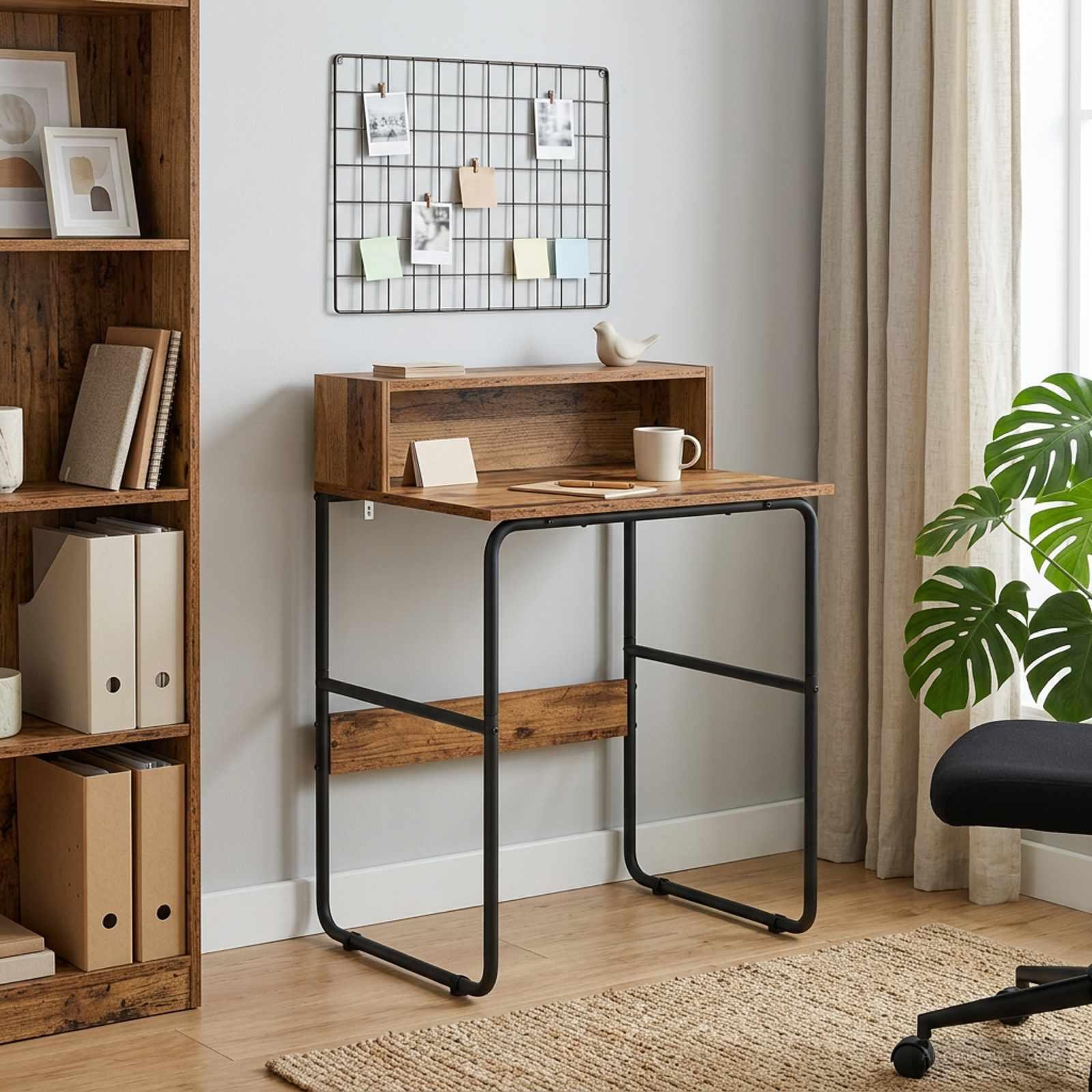 Skrivebord med opbevaring i gammelt træ 60 x 50 x 91 cm Skrivebord med opbevaring i gammelt træ 60 x 50 x 91 cm