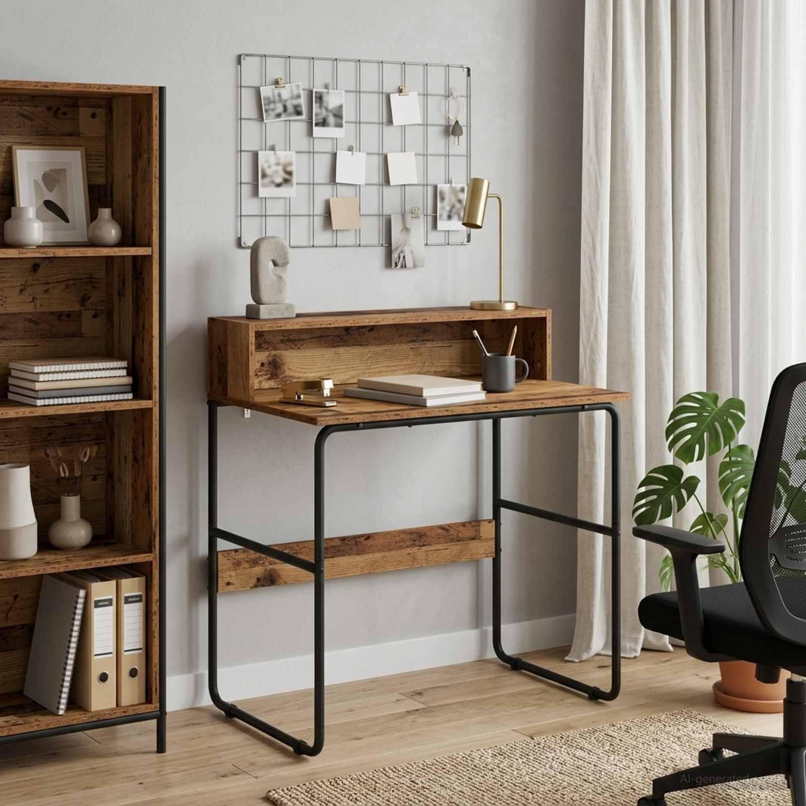 Skrivebord med opbevaring i gammelt træ 80 x 50 x 91 cm Skrivebord med opbevaring i gammelt træ 80 x 50 x 91 cm