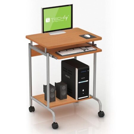 Skrivebord til computer TECHly Compact ICA-TB S005, bøg