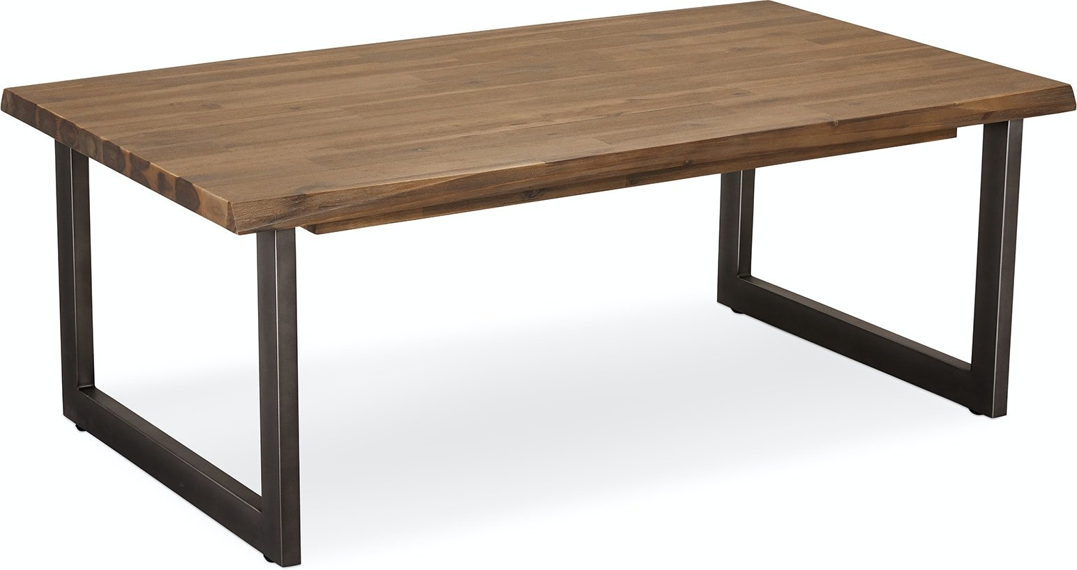 Sofabord Raymond & Hallmark Straiton - massivt akacietræ, brun, industrielt design, 140x80 cm H52 Sofabord Raymond & Hallmark Straiton - massivt akacietræ, brun, industrielt design, 140x80 cm H52
