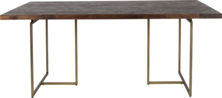 Spisebord Dutchbone Class - mudderbrun akaciefiner & sort stål 180x90 cm