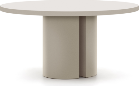 Spisebord Kave Home Nealy rund Ø150 H75 cm, hvid, MDF/krydsfiner, moderne nordisk, plads til 6